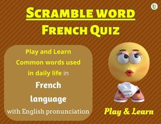 French Scramble Words
