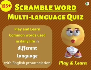 Multi-language Scramble Words