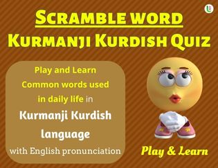 Kurmanji kurdish Scramble Words
