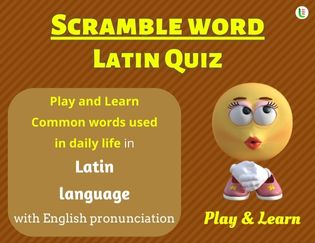 Latin Scramble Words