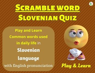 Slovenian Scramble Words