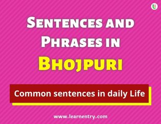 Bhojpuri Sentences and Phrases