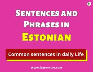 Estonian Sentences and Phrases