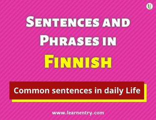 Finnish Sentences and Phrases