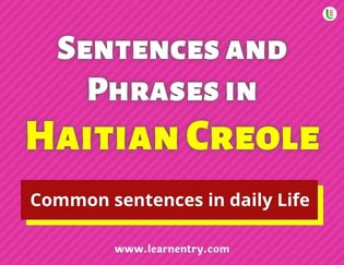 Haitian creole Sentences and Phrases