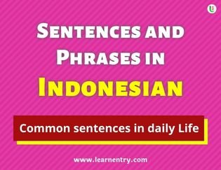 Indonesian Sentences and Phrases
