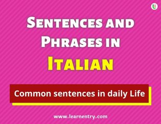 Italian Sentences and Phrases
