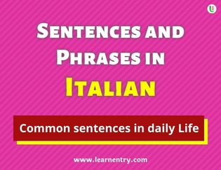 Italian Sentences and Phrases