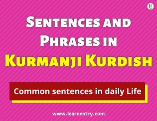 Kurmanji kurdish Sentences and Phrases