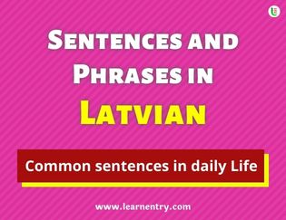 Latvian Sentences and Phrases