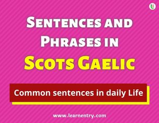 Scots gaelic Sentences and Phrases