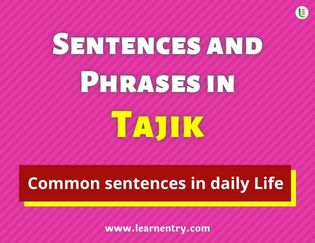 Tajik Sentences and Phrases