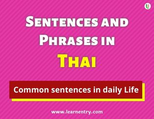 Thai Sentences and Phrases