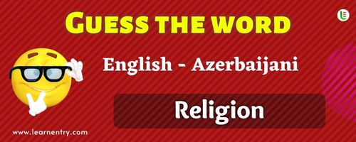 Guess the Religion in Azerbaijani