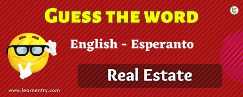 Guess the Real Estate in Esperanto
