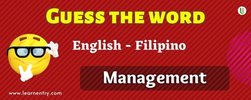 Guess the Management in Filipino