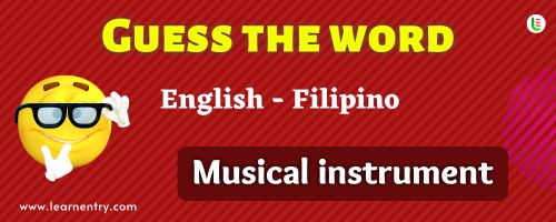 Guess the Musical Instrument in Filipino