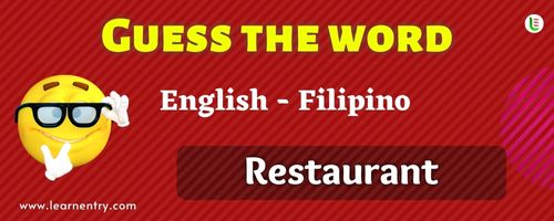 Guess the Restaurant in Filipino