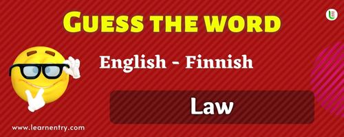 Guess the Law in Finnish