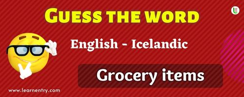 Guess the Grocery items in Icelandic