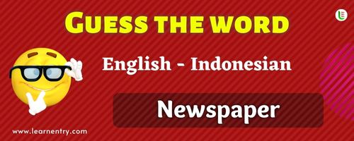 Guess the Newspaper in Indonesian