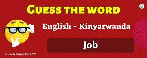 Guess the Job in Kinyarwanda