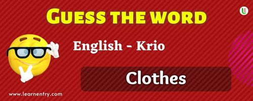 Guess the Cloth in Krio
