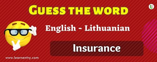 Guess the Insurance in Lithuanian