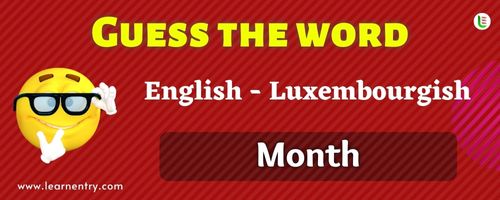 Guess the Month in Luxembourgish