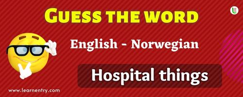 Guess the Hospital things in Norwegian