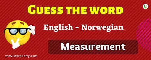 Guess the Measurement in Norwegian