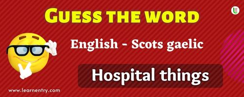 Guess the Hospital things in Scots gaelic