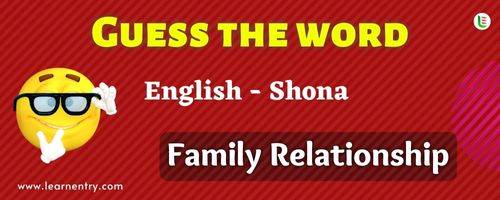 Guess the Family Relationship in Shona