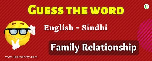 Guess the Family Relationship in Sindhi