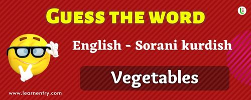 Guess the Vegetables in Sorani kurdish