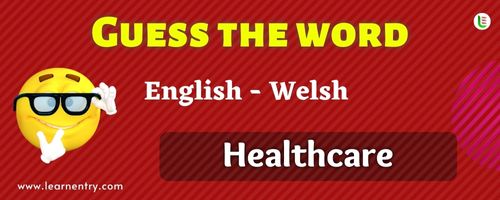 Guess the Healthcare in Welsh