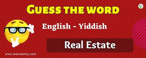 Guess the Real Estate in Yiddish