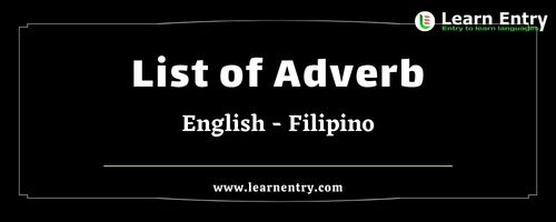 List of Adverbs in Filipino and English