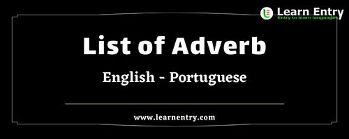 List of Adverbs in Portuguese and English