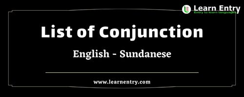 List of Conjunctions in Sundanese and English