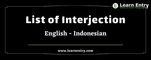 List of Interjections in Indonesian and English
