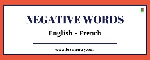 List of Negative words in French and English