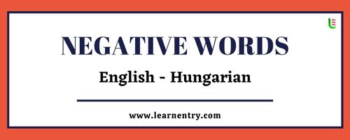 List of Negative words in Hungarian and English