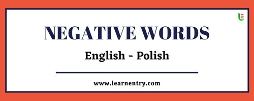 List of Negative words in Polish and English