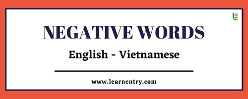 List of Negative words in Vietnamese and English