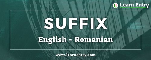 List of Suffix in Romanian and English