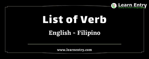 List of Verbs in Filipino and English