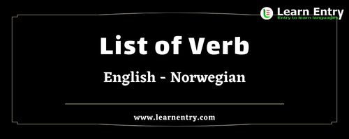 List of Verbs in Norwegian and English