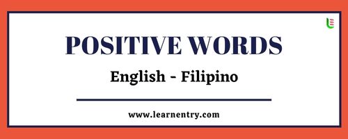List of Positive words in Filipino and English