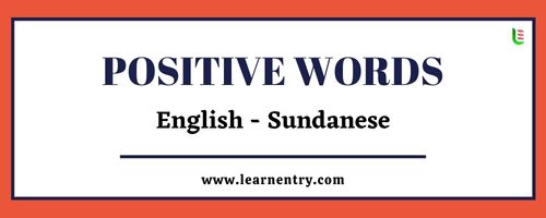 List of Positive words in Sundanese and English